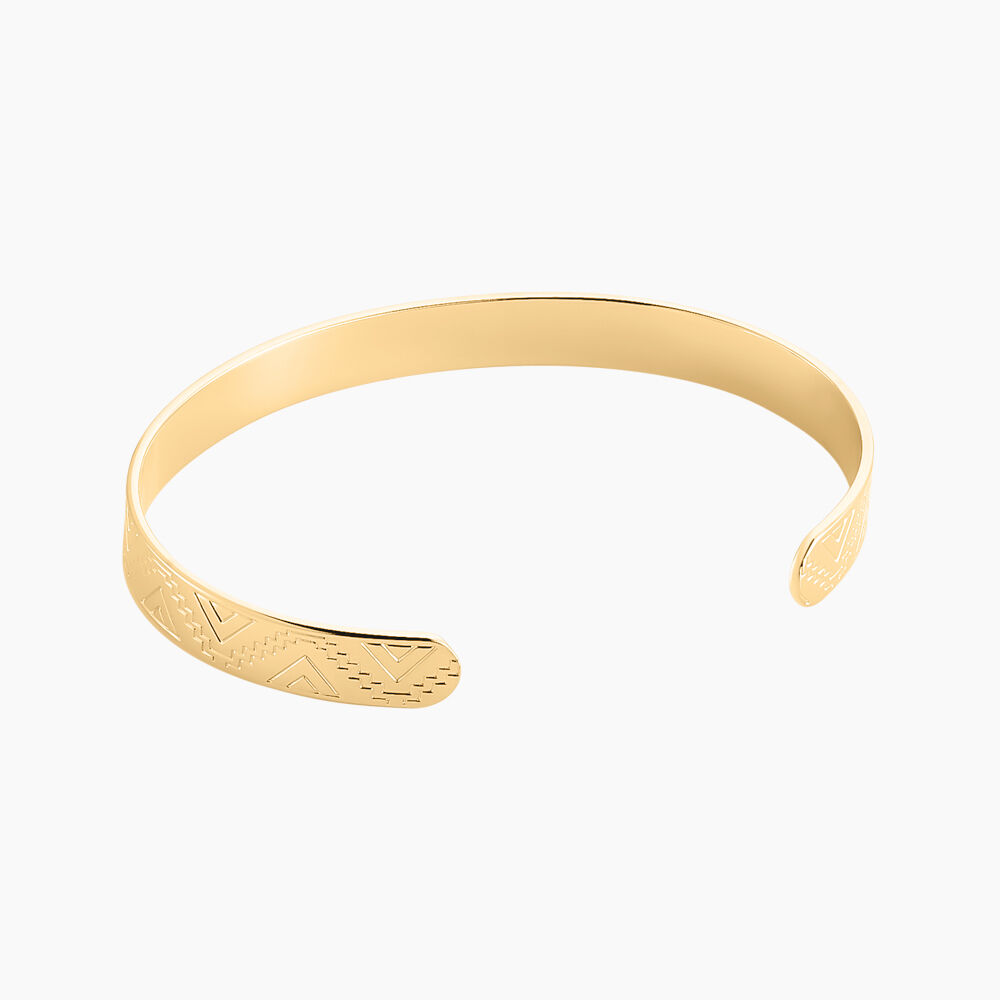 Bracelet Jonc Miela Plaque Or Jaune - Bracelets joncs Femme | Marc Orian