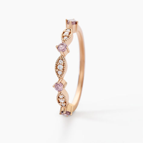 Bague Eugenie Argent Rose Oxyde De Zirconium - Bagues avec pierre Femme | Marc Orian