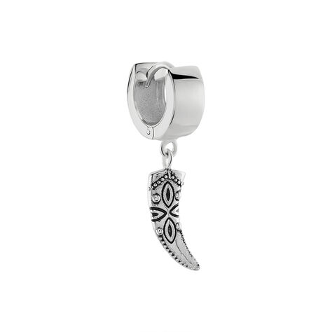 Créole Unitaire Elias Argent Blanc - Piercings d'oreilles Homme | Marc Orian