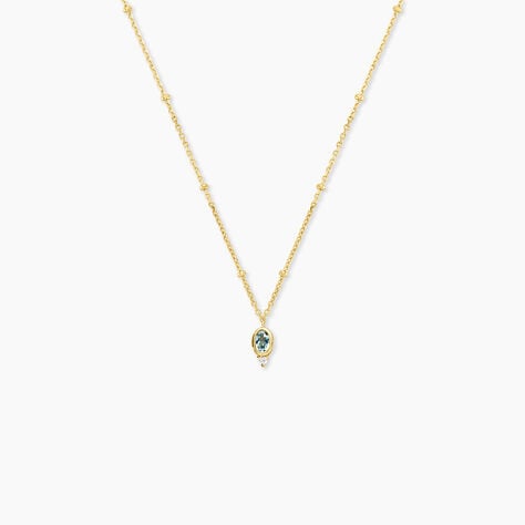 Collier Poem Argent Jaune Topaze Oxyde De Zirconium - Colliers avec pierres Femme | Marc Orian
