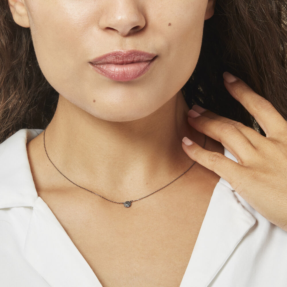 Collier Teani Or Blanc Diamant - Colliers avec pierres Femme | Marc Orian