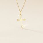 Pendentif Benny Croix Ciselee Or Jaune - Pendentifs Famille | Marc Orian