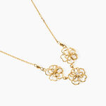 Collier Floraison Dor&eacute;e Or Jaune Oxyde De Zirconium - Colliers avec pierres Femme | Marc Orian