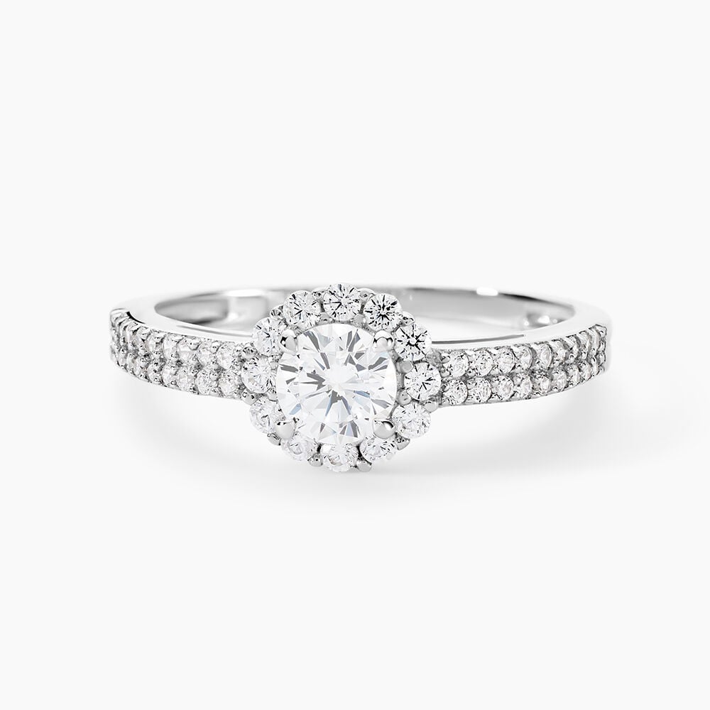 Bague Solitaire Fathima Or Blanc Oxyde De Zirconium - Solitaires Femme | Marc Orian