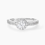 Bague Solitaire Fathima Or Blanc Oxyde De Zirconium - Solitaires Femme | Marc Orian