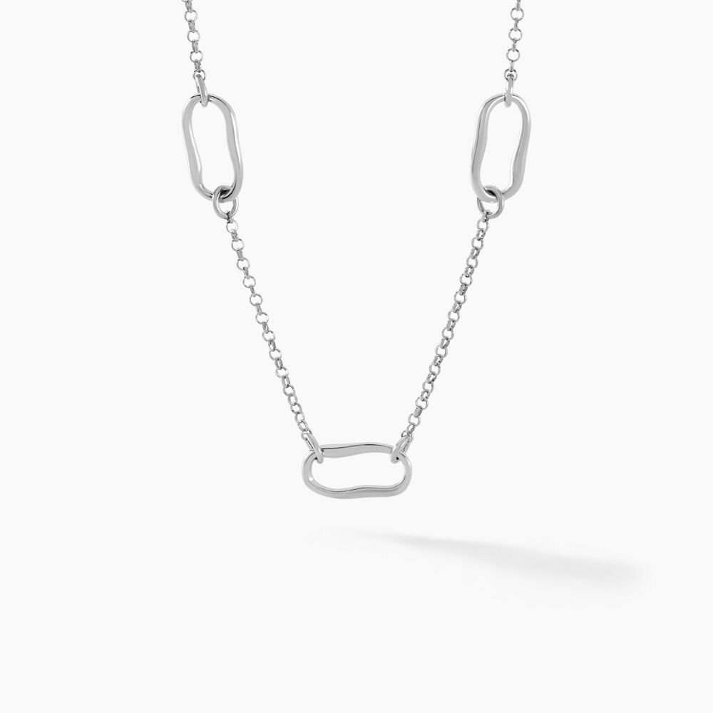 Collier Cherazade Argent Blanc - Colliers fantaisie Femme | Marc Orian