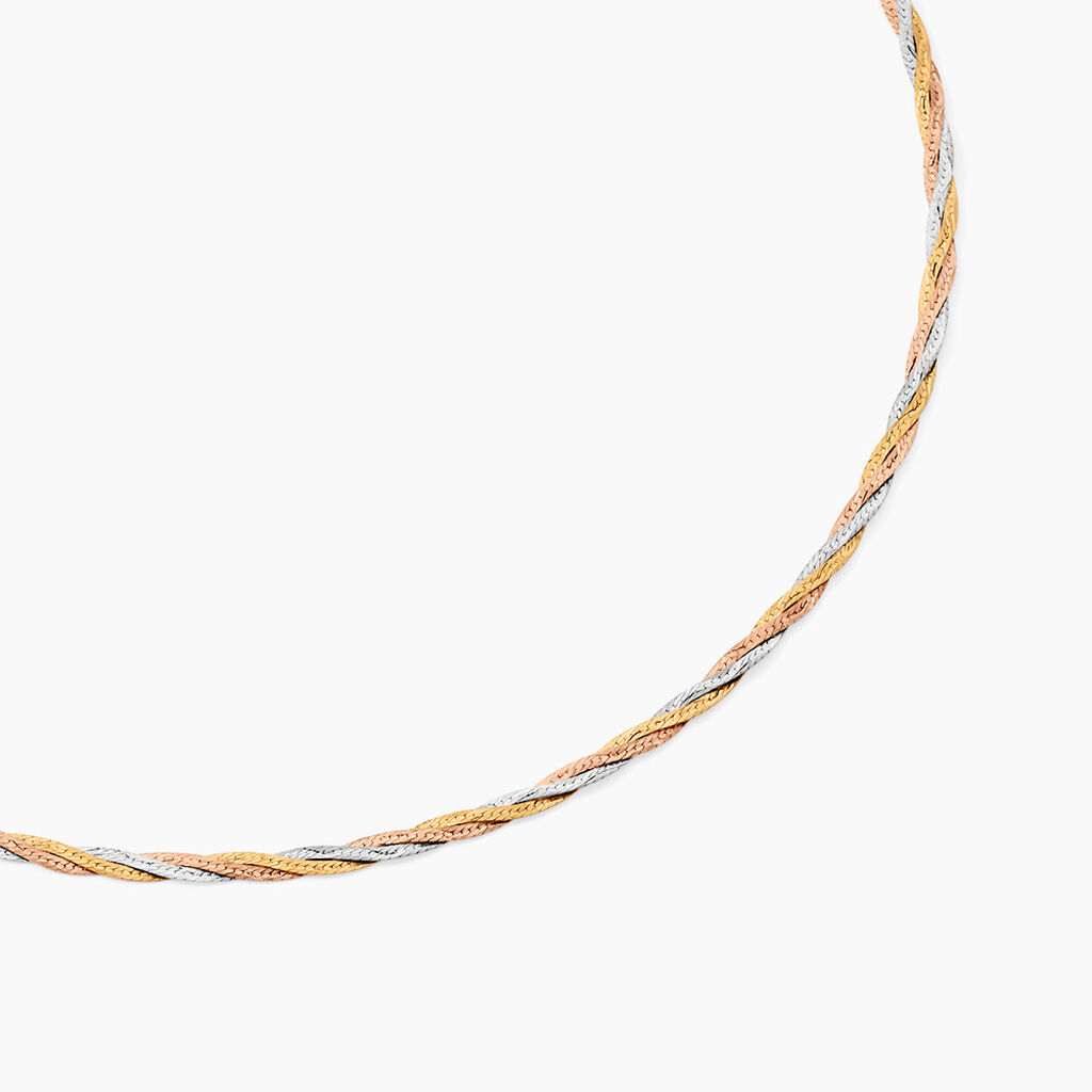 Collier Jasmin Tresse Or Tricolore - Colliers Femme | Marc Orian