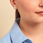 Boucles D'oreilles Puces Niva Argent Blanc - Puces Femme | Marc Orian