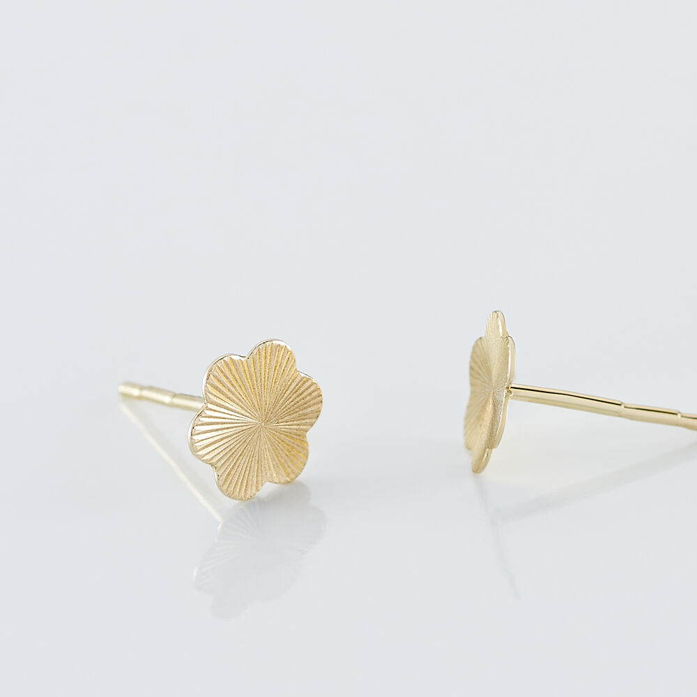 Boucles D'oreilles Puces Philine Fleur Or Jaune - Puces Femme | Marc Orian