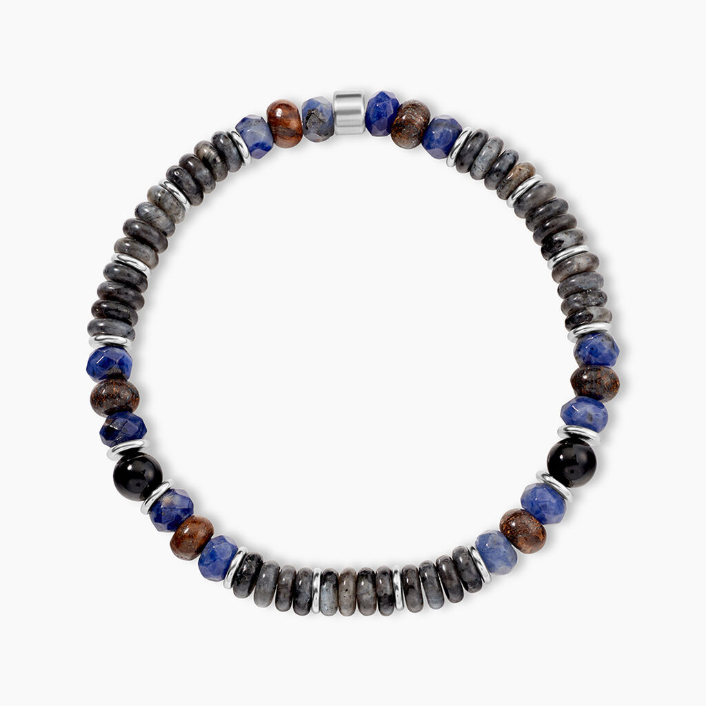 Bracelet Naturel Autres Tricolore Labradorite Sodalite Bronzite - Bracelets cha&icirc;nes Homme | Marc Orian