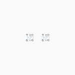 Boucles D'Oreilles Puces Iarfhlaith Or Blanc Oxyde De Zirconium - Puces Homme | Marc Orian
