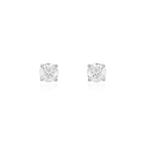Boucles D'oreilles Puces Aphrodite Or Blanc Diamants - Puces Homme | Marc Orian