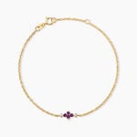 Bracelet Everett Argent Dor&eacute; A L'Or 750/1000 Am&eacute;thyste Oxyde De Zirconium - Bracelets cha&icirc;nes Femme | Marc Orian