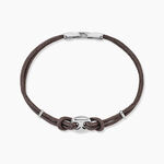 Bracelet Fabrice Acier Blanc - Bracelets cordons Homme | Marc Orian
