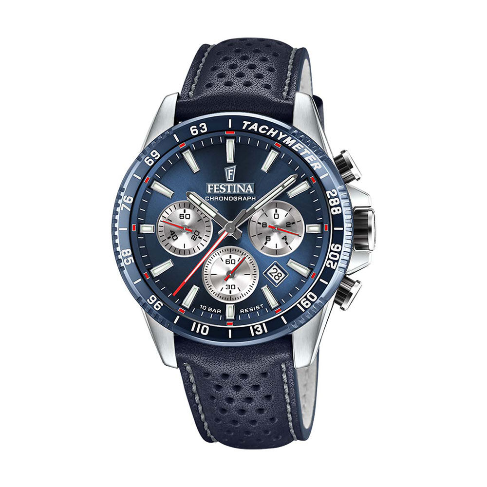 Montre Festina Timeless Chronograph Bleu - Montres &eacute;tanches Homme | Marc Orian