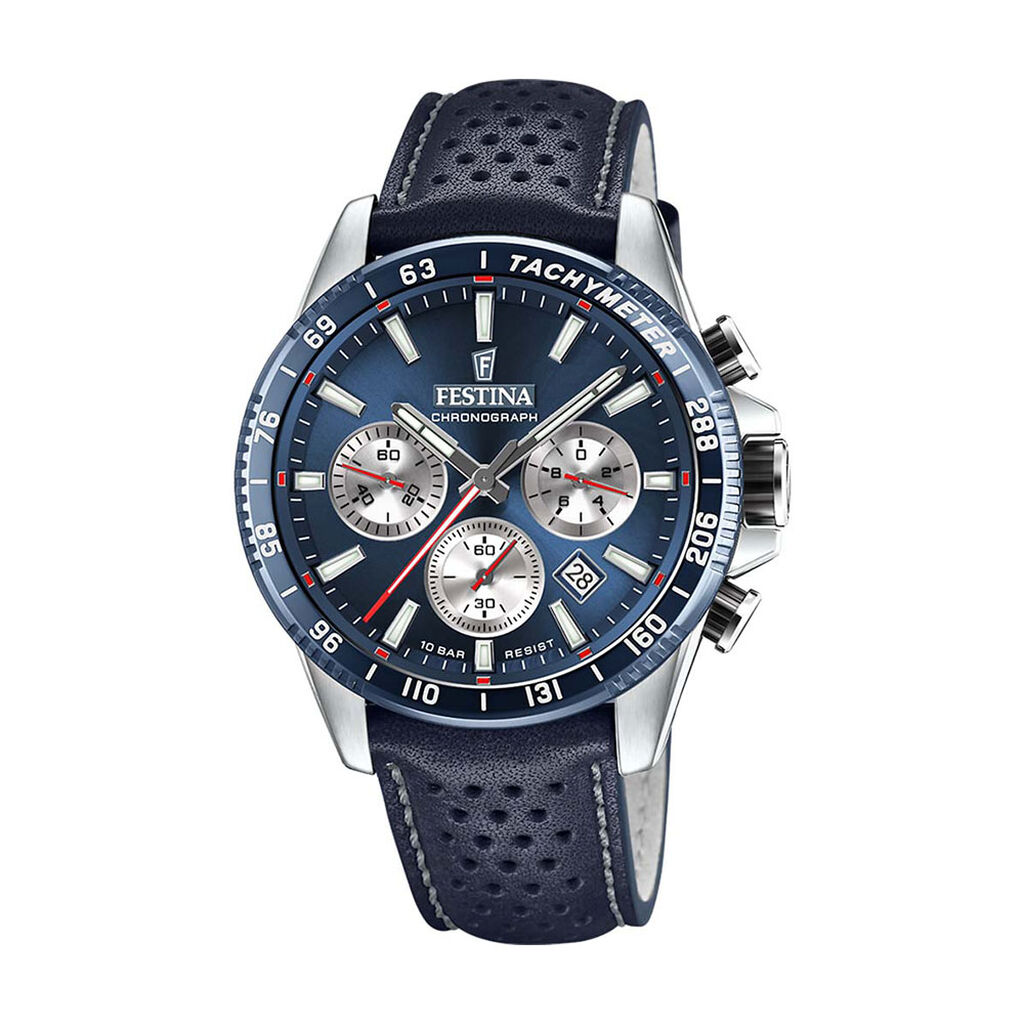 Montre Festina Timeless Chronograph Bleu - Montres &eacute;tanches Homme | Marc Orian