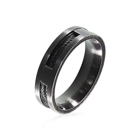 Bague Phebus Him Cosme Acier Noir - Bague fantaisie Homme | Marc Orian