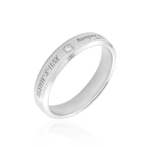 Alliance Romaine Or Blanc Diamant - Alliances personnalisées Famille | Marc Orian