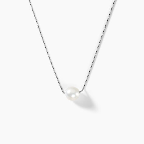 Collier Rada Maille Venitienne Argent Blanc Perle De Culture - Colliers avec pierres Femme | Marc Orian