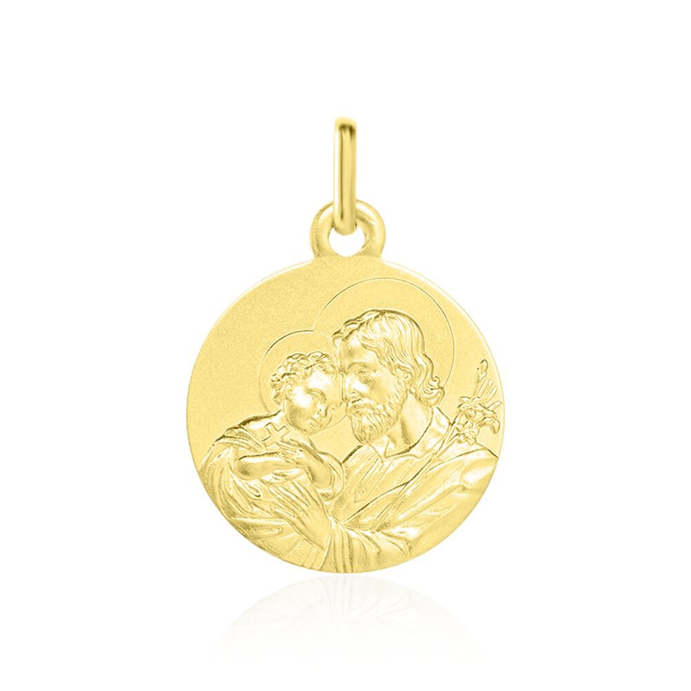 Medaille Or Jaune Christ Et Enfant - Médailles et médaillons Famille | Marc Orian