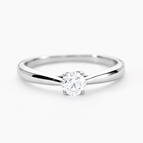 Bague Vicoeuria Ld Platine Blanc Diamant Synth&eacute;tique - Solitaires Femme | Marc Orian