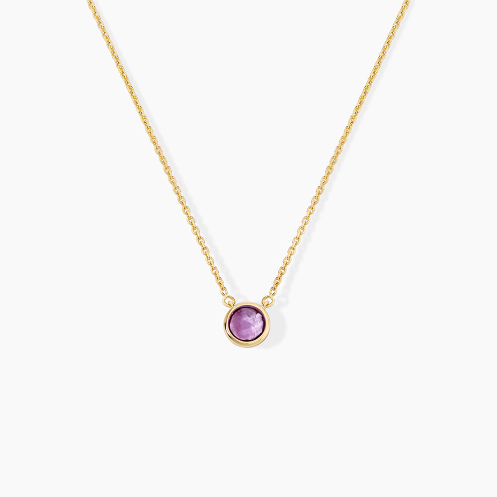 Collier Arenale Argent Dor&eacute; A L'Or 750/1000 Am&eacute;thyste - Colliers avec pierres Femme | Marc Orian