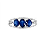 Bague Madeline Or Blanc Saphir Diamant - Solitaires Femme | Marc Orian