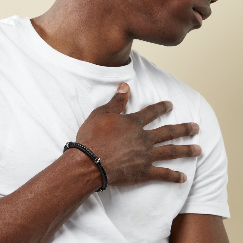 Bracelet Acier Blanc Polo - Bracelets cuir Homme | Marc Orian