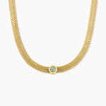 Collier Veria Acier Jaune Aventurine - Colliers avec pierres Femme | Marc Orian