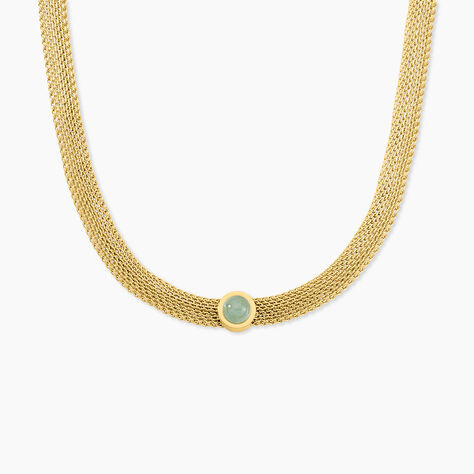 Collier Veria Acier Jaune Aventurine - Colliers avec pierres Femme | Marc Orian
