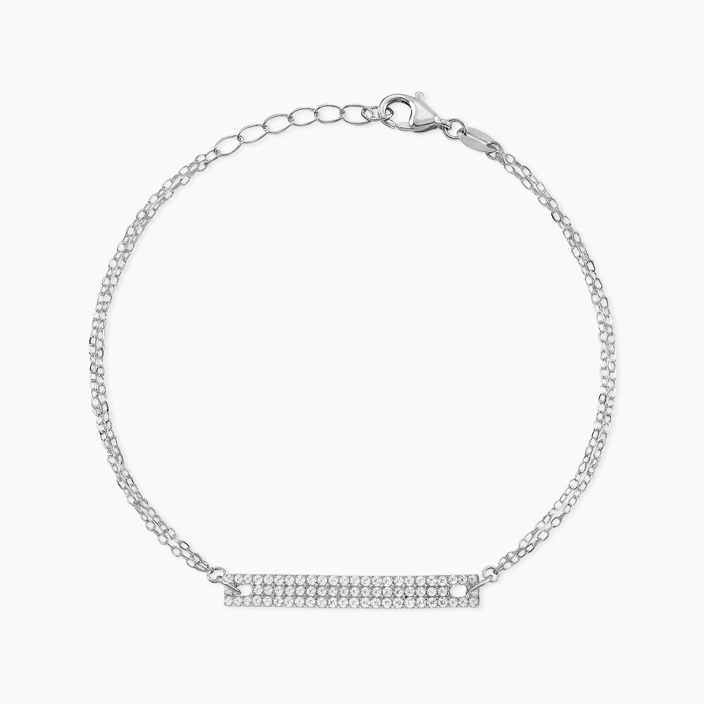 Bracelet Argent Blanc Keylia Oxyde De Zirconium - Bracelets fantaisie Femme | Marc Orian
