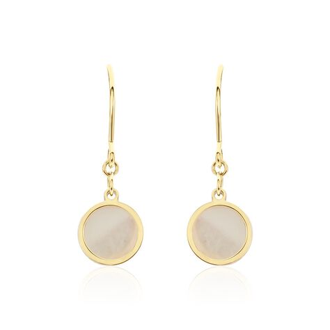 Boucles D'oreilles Pendantes Naïade Or Jaune Nacre - Pendantes Femme | Marc Orian