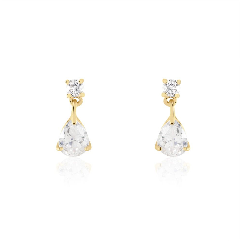 Boucles D'oreilles Pendantes Naellya Plaqué Or Oxyde De Zirconium - Pendantes Femme | Marc Orian