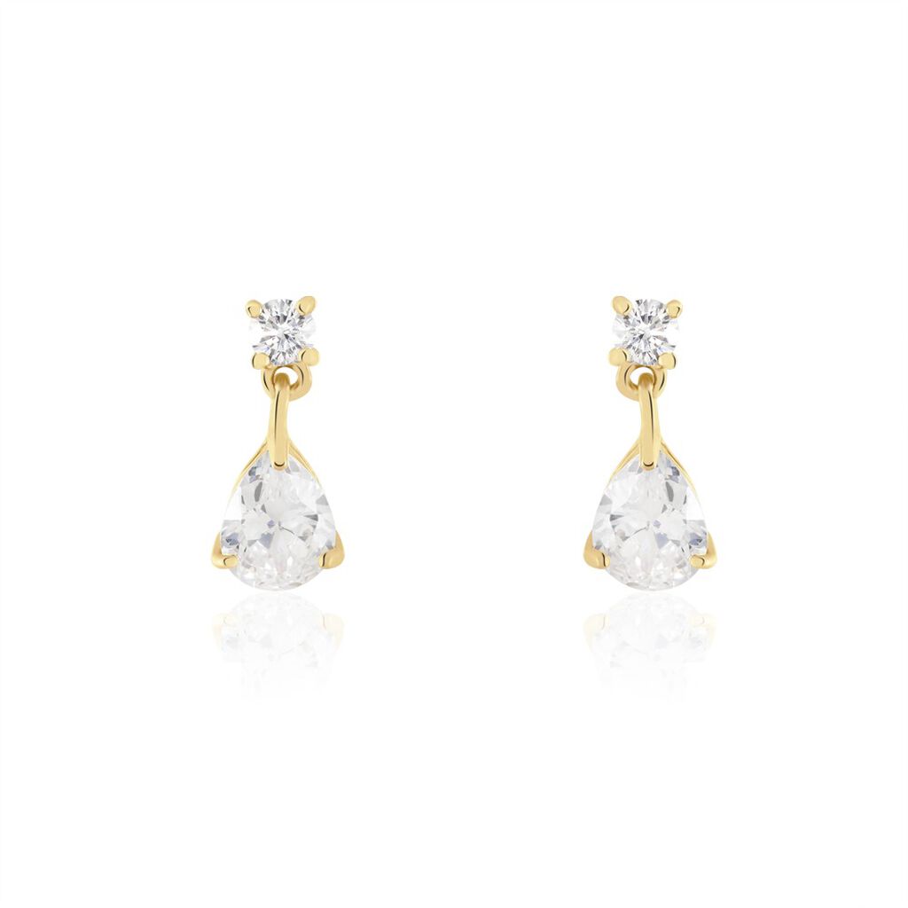 Boucles D'oreilles Pendantes Naellya Plaqué Or Oxyde De Zirconium - Pendantes Femme | Marc Orian