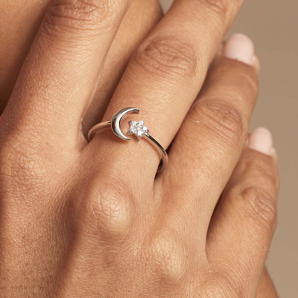 Bague Feeria Argent Blanc Oxyde De Zirconium - Bagues avec pierre Femme | Marc Orian
