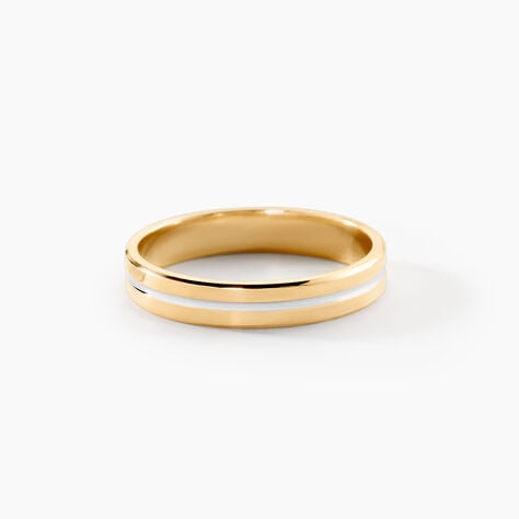 Alliance Liseret Ruban Plat Or Bicolore - Alliances duo Unisex | Marc Orian