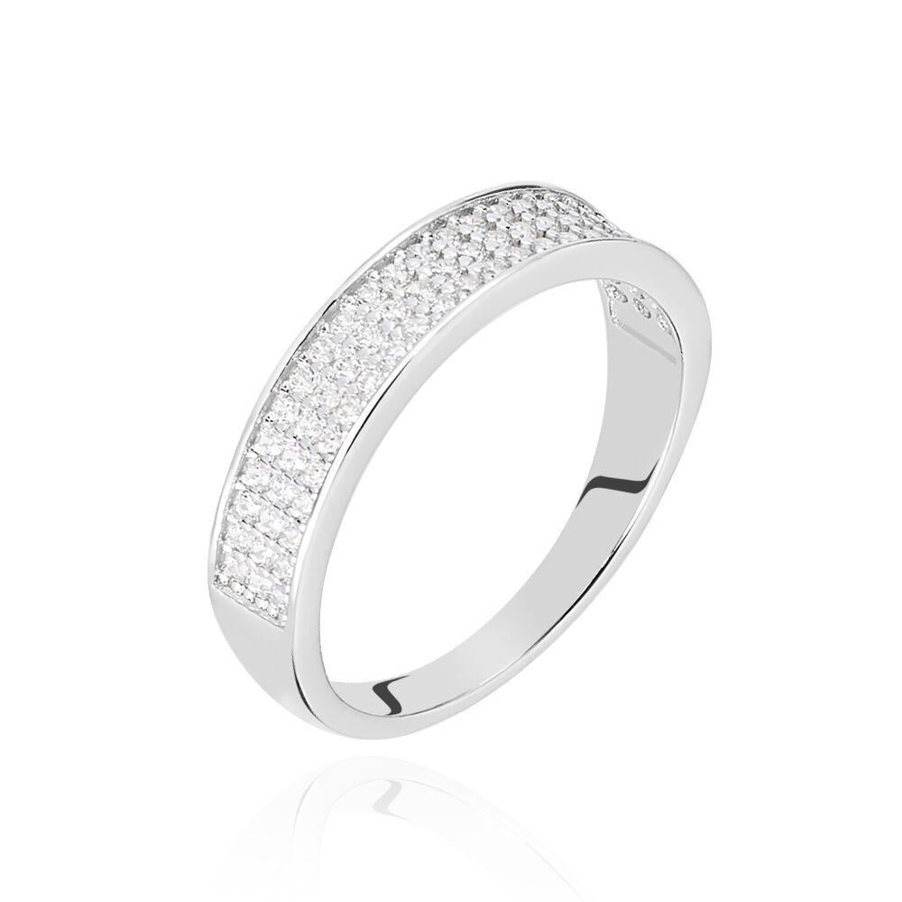 Bague Kaycee Argent Blanc Oxyde De Zirconium - Bagues avec pierre Femme | Marc Orian