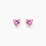 Boucles D'oreilles Puces Kelvyn Argent Rose Oxyde De Zirconium - Puces Femme | Marc Orian