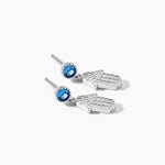 Boucles D'oreilles Pendantes Fidelma Argent Blanc Spinelle Oxyde - Pendantes Femme | Marc Orian