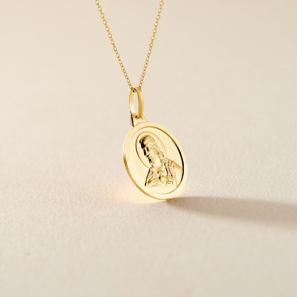 Pendentif Christ Or Jaune - Médailles et médaillons Famille | Marc Orian