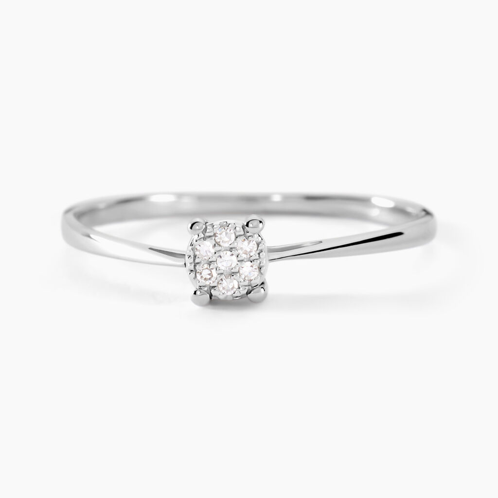 Bague Sandrine Or Blanc Diamant - Parures de mariage Femme | Marc Orian