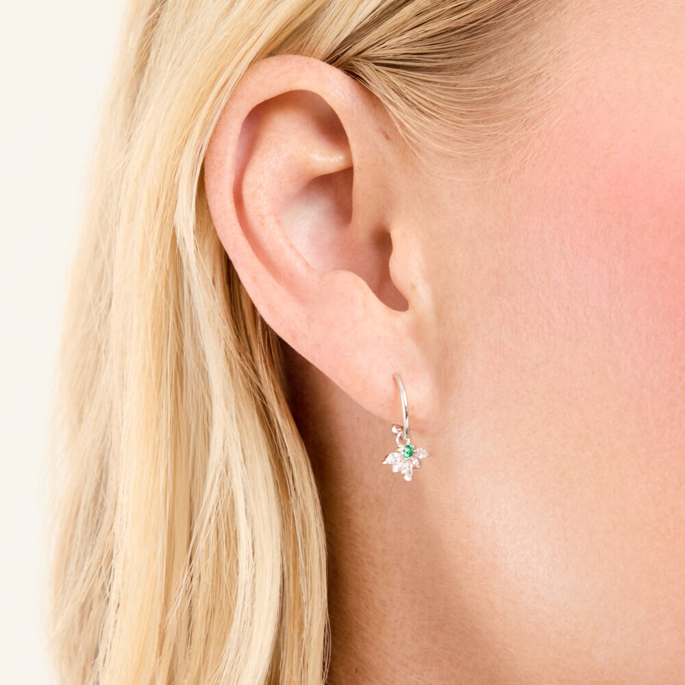 Cr&eacute;oles Isabel Argent Blanc Oxyde De Zirconium - Cr&eacute;oles Femme | Marc Orian