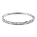 Bracelet Jonc Cl&eacute;lya Argent Blanc Oxyde De Zirconium - Bracelets joncs Femme | Marc Orian