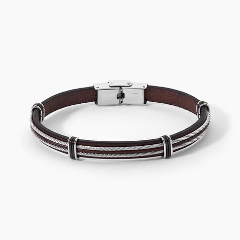 Bracelet Acier Blanc Alfred - Bracelets cuir Homme | Marc Orian
