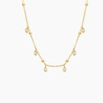 Collier Ivy Acier Jaune Oxyde De Zirconium - Colliers avec pierres Femme | Marc Orian