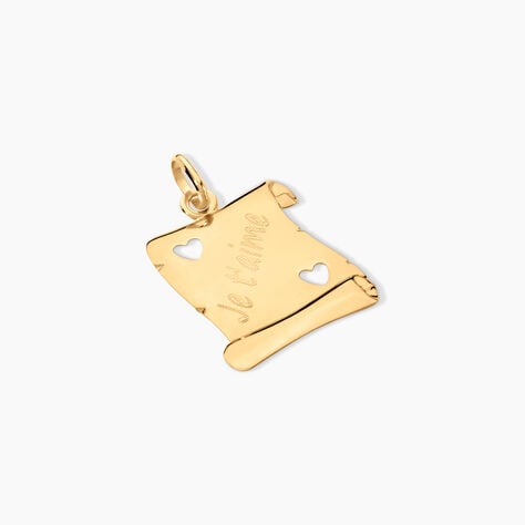 Pendentif Sirona Parchemin Message Or Jaune - Bijoux personnalisés Famille | Marc Orian