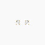 Boucles D'oreilles Puces Aphrodite Or Jaune Diamant - Puces Famille | Marc Orian