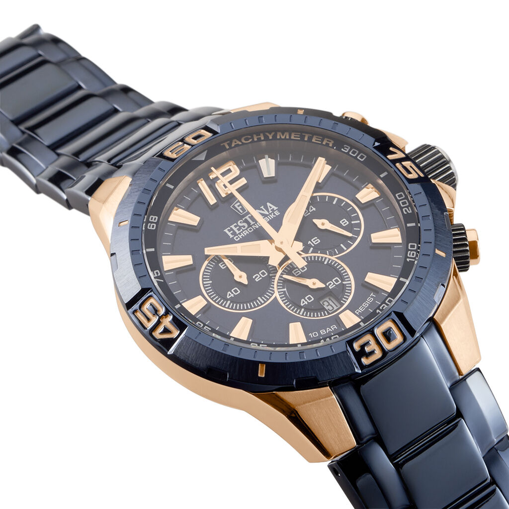 Montre Chrono Bike Bleu - Montres sport Homme | Marc Orian