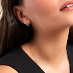 Cr&eacute;oles Gregh Argent Blanc Oxyde De Zirconium - Cr&eacute;oles Femme | Marc Orian