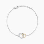 Bracelet Ysma Or Jaune Argent Blanc Oxyde De Zirconium - Bracelets Anneaux Entrelaces Femme | Marc Orian